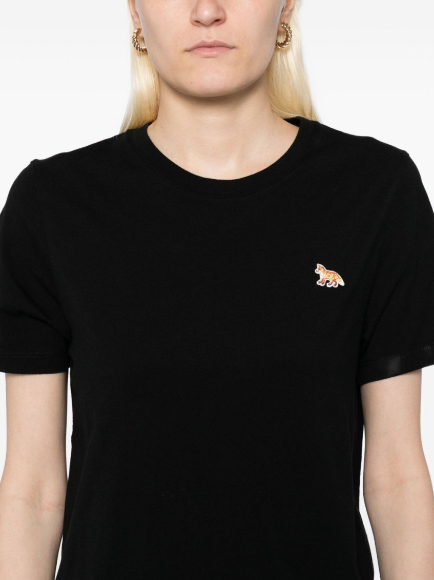 Black Baby Fox cotton t-shirt