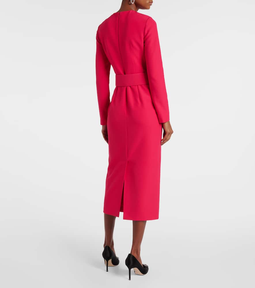Belted midi dress