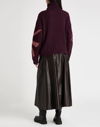 Woman Turtleneck Plum Size S Merino Wool, Mohair wool, Polyamide