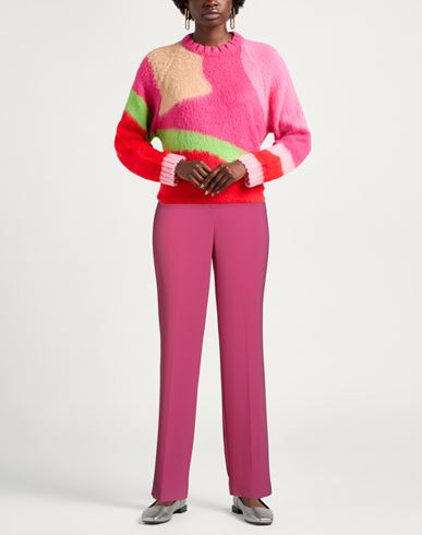 Woman Pants Fuchsia Size 6 Polyester, Elastane