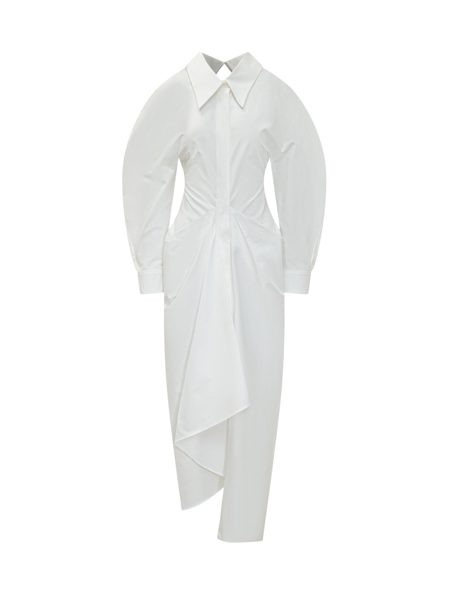 Elegant Suit Shirt with Draped Detailing