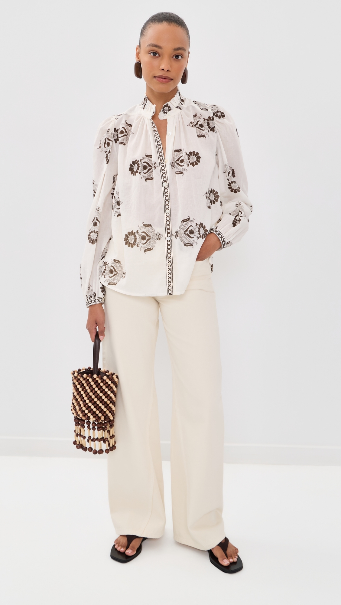 Annabel Java Cactus Shirt Off-White