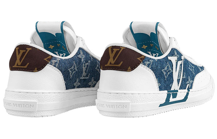 (WMNS) Charlie Sneakers 'White with Denim Monogram'