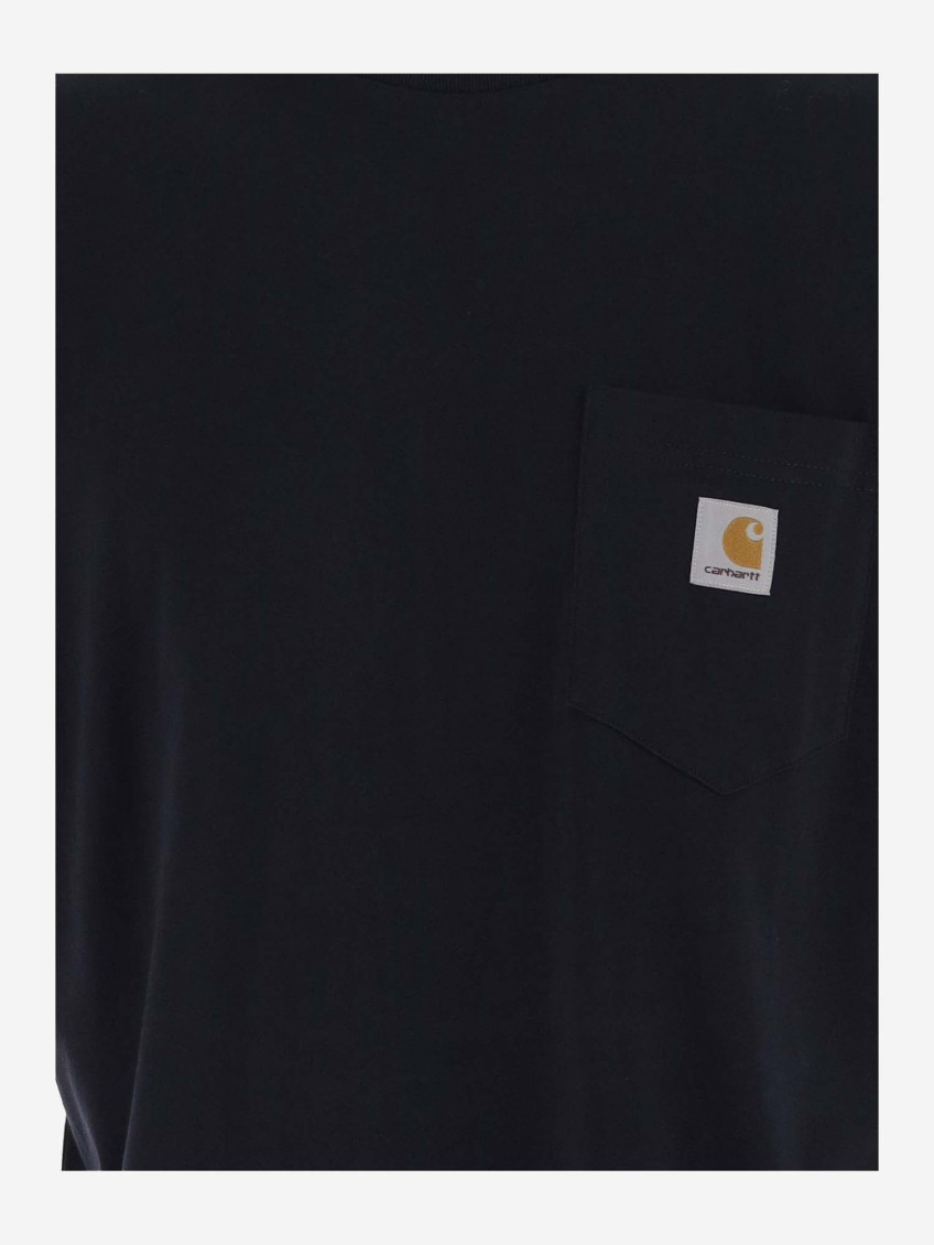Navy Blue LOGO COTTON T-SHIRT