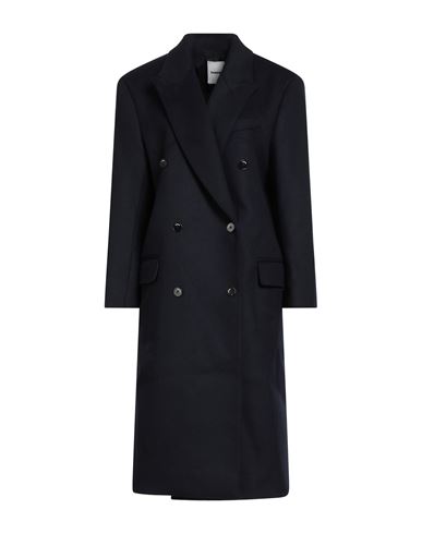 Woman Coat Midnight blue Size 6 Wool, Polyamide