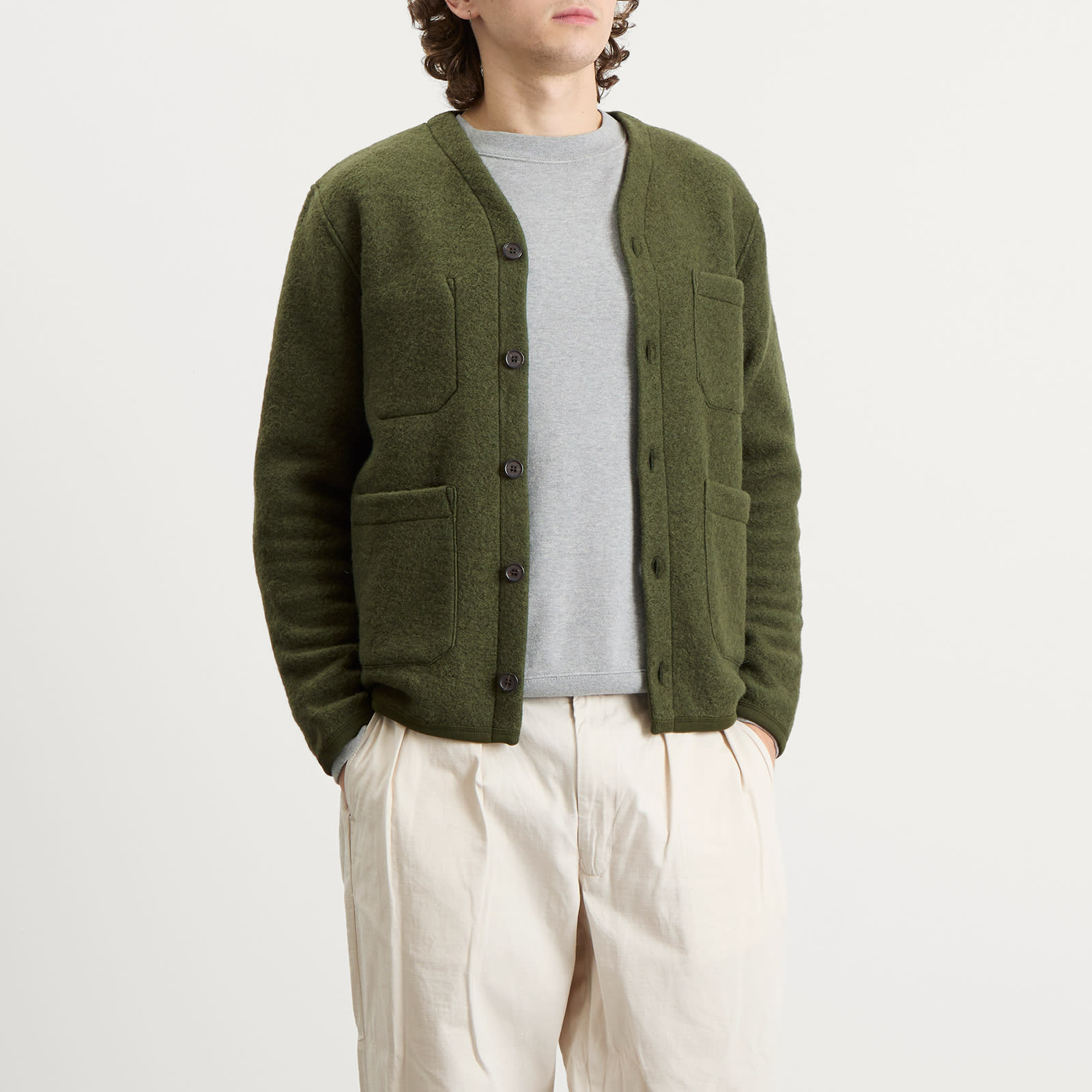 Men's Wool Fleece Cardigan
