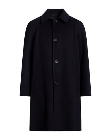 Paltò Guardaroba Man Coat Midnight blue Size 38 Wool, Nylon