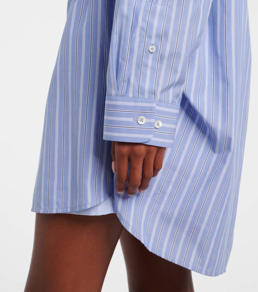 Striped cotton poplin jumpsuit