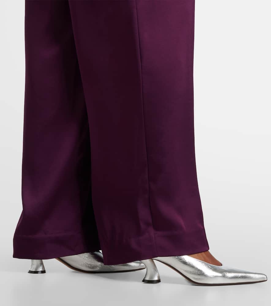 Simkhai Kira satin wide-leg pants