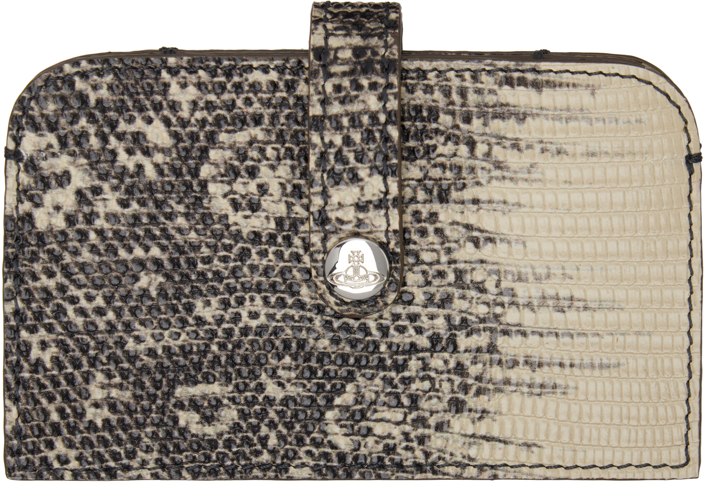 Gray & Off-White Accordion Card Holder