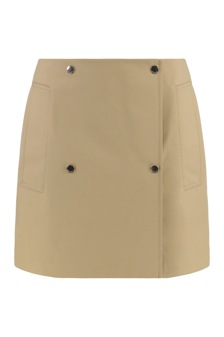 Beige A-Line Mini Skirt