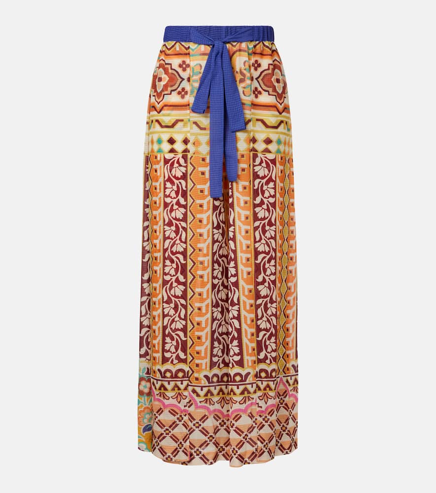 Printed high-rise palazzo pants