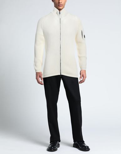 C. p. Company Man Cardigan White Size 34 Wool, Acrylic