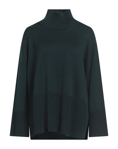 Roberto Collina Woman Turtleneck Deep teal Size L Merino Wool