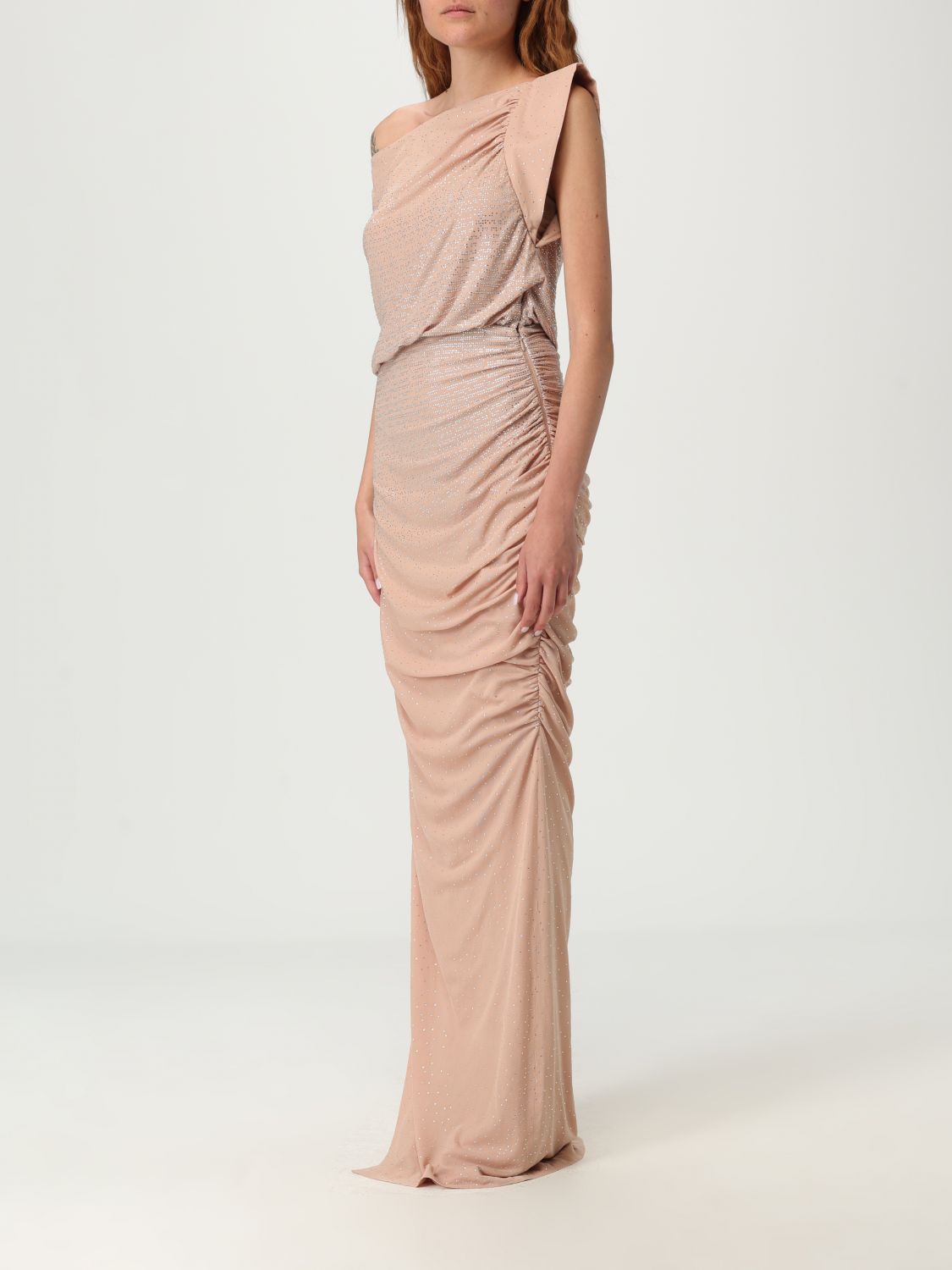 Genny crystal-embellished maxi dress - Neutrals