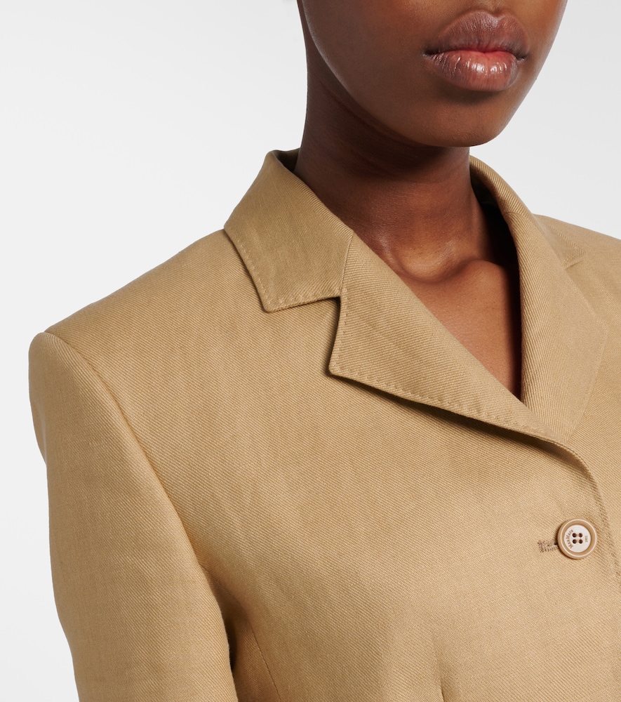 Buono cropped linen blazer