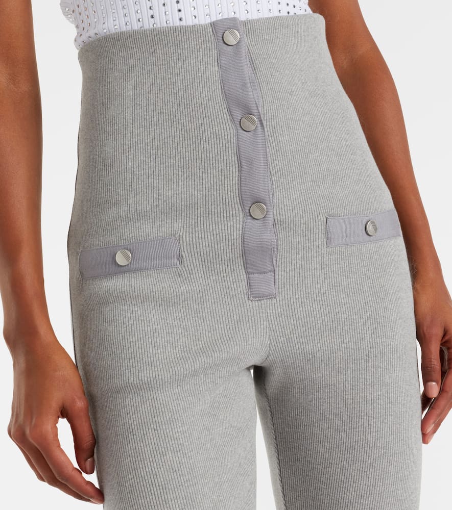 High-rise cotton jersey stirrup leggings