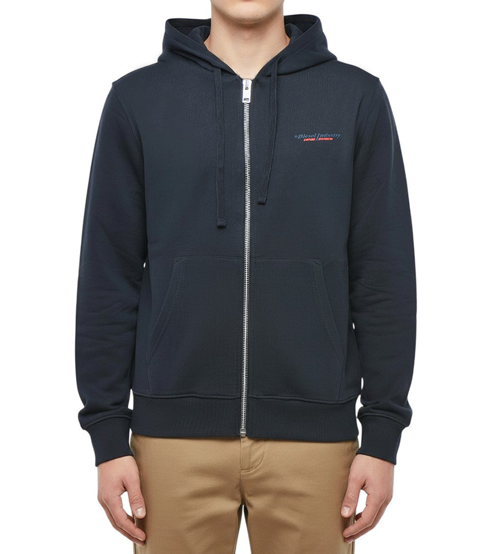 Blue Zip-Up Hoodie