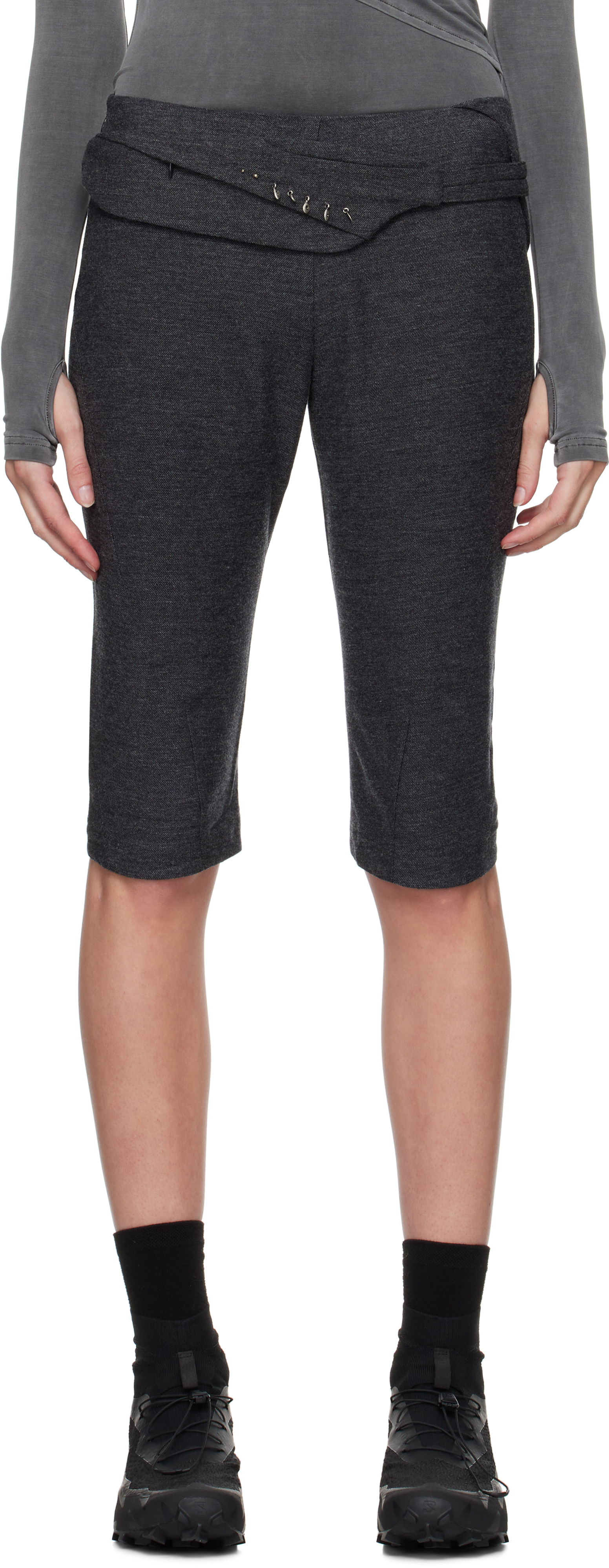 HYEIN SEO Gray Charm Bag Capri Trousers