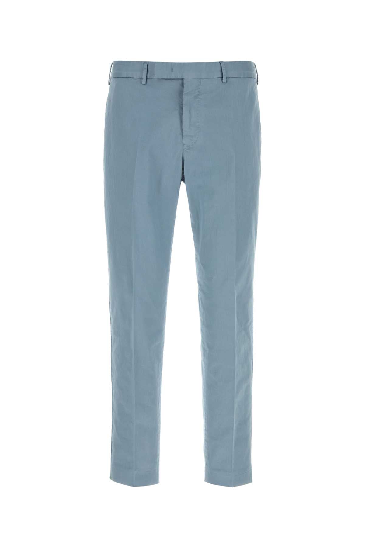 Stretch Cotton Trousers — Blue