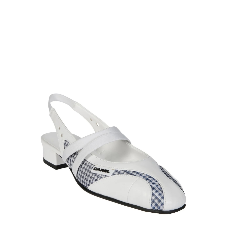 Peachy Gingham Detail Slingbacks
