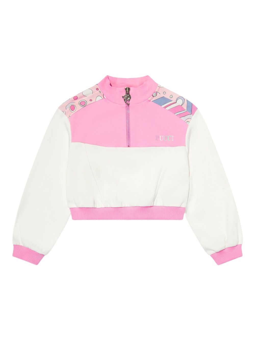 PUCCI Junior panelled-design sweatshirt - White