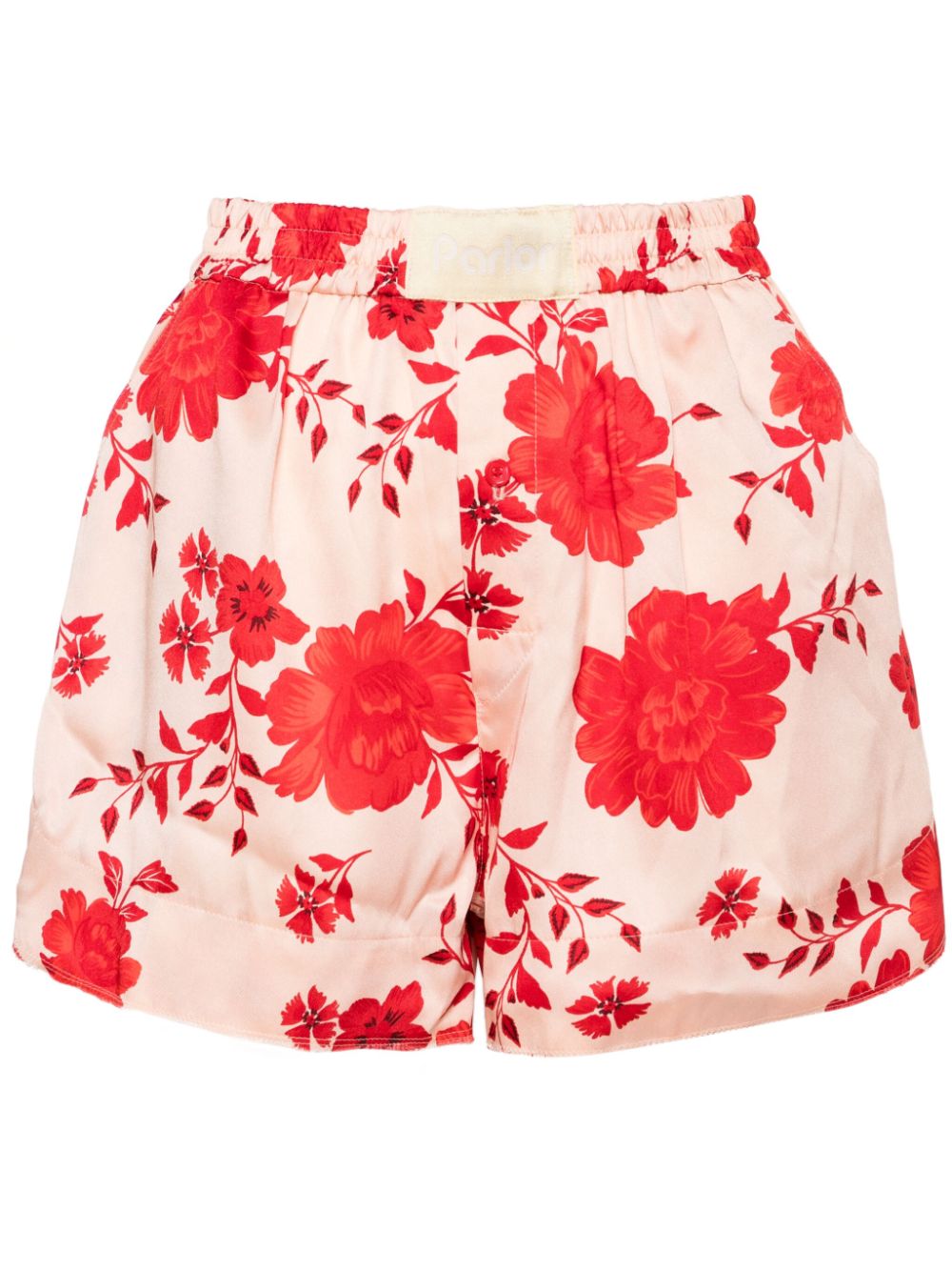 Floral-print shorts - Neutrals