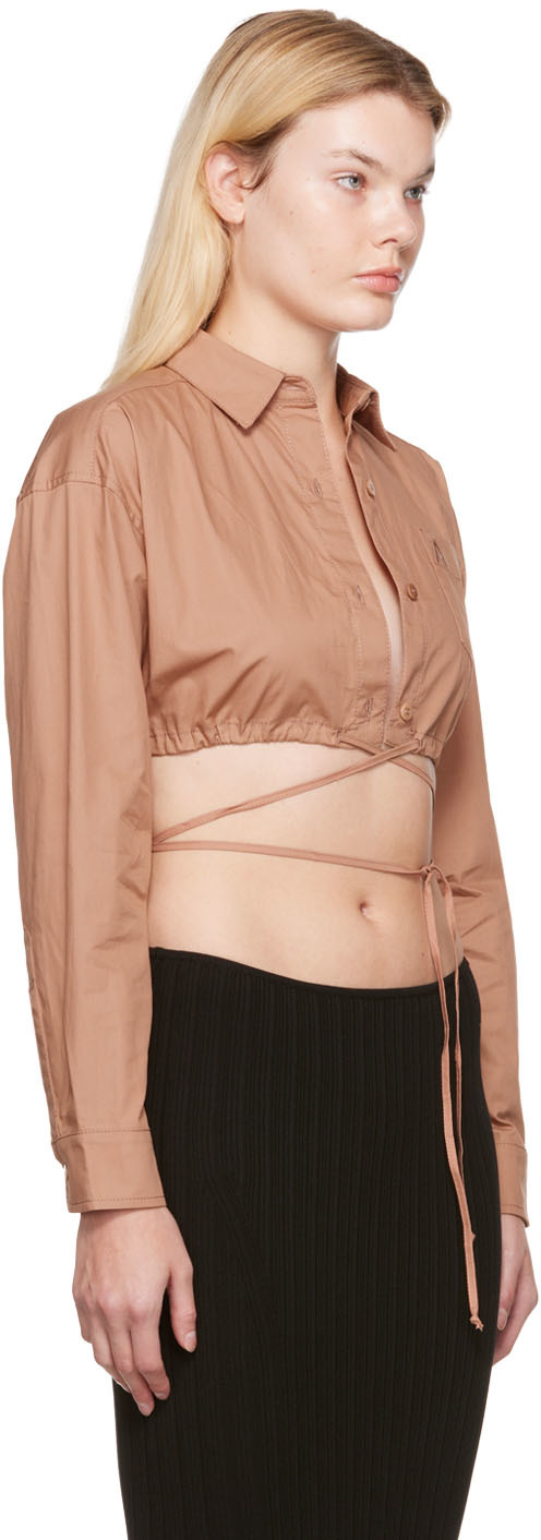 Pink drawstring shirt