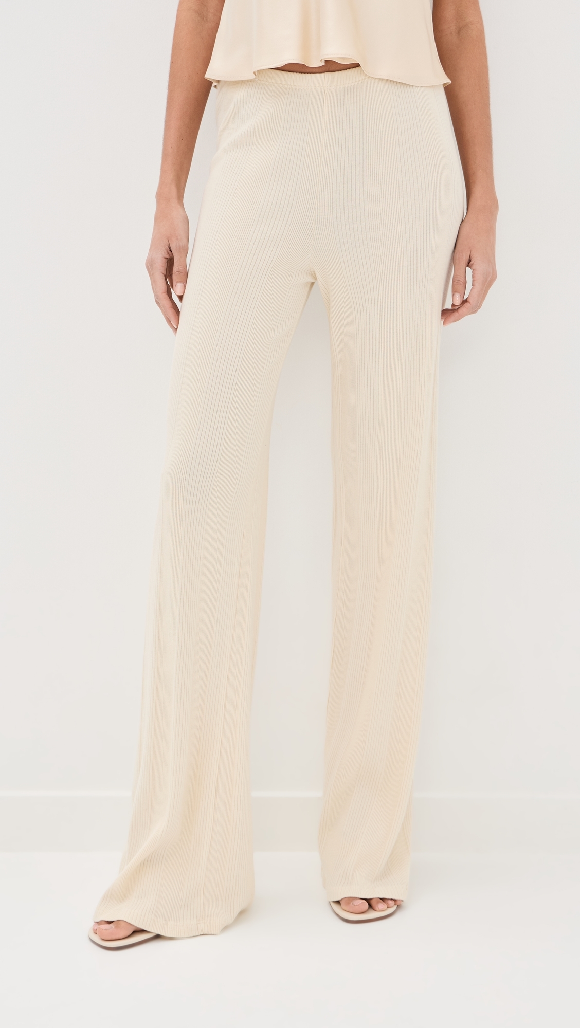 Wide Leg Easy Pants Creme