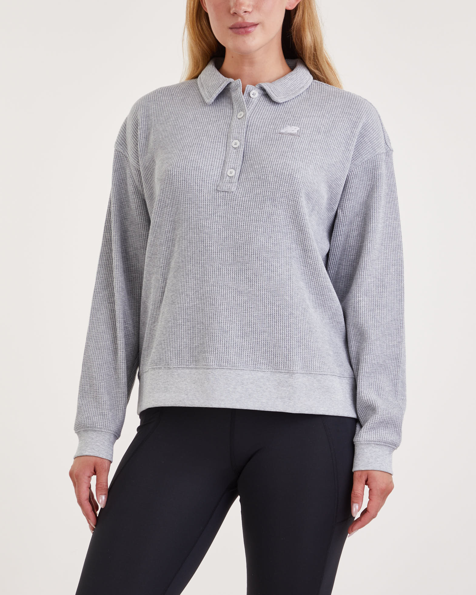 New Balance Sweater Athletics Collared Long Sleeve Grey