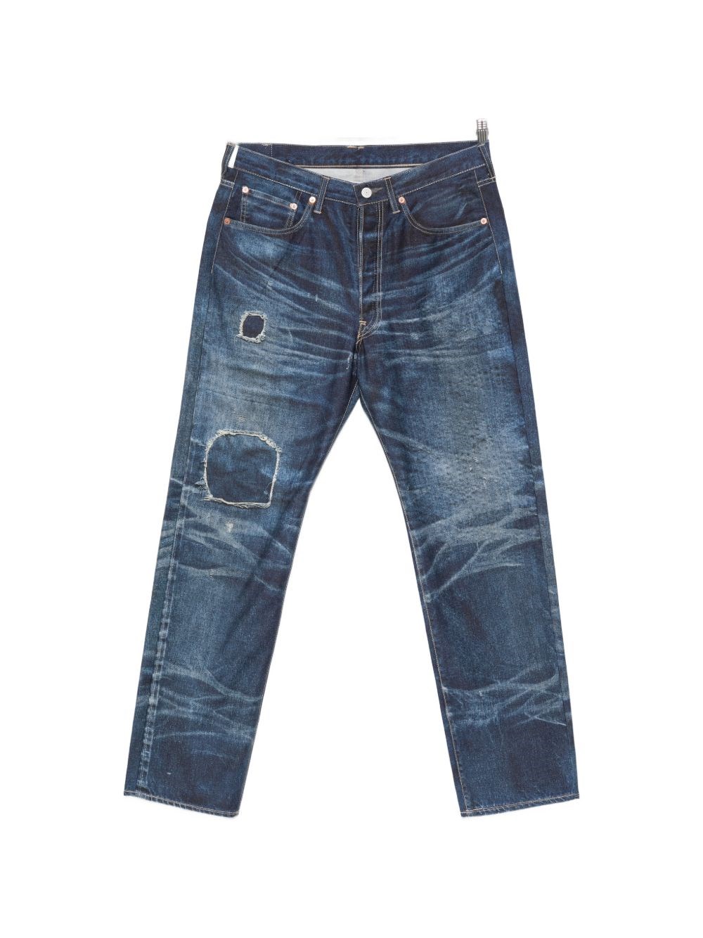 Junya Watanabe - cotton nylon denim trousers straight leg design