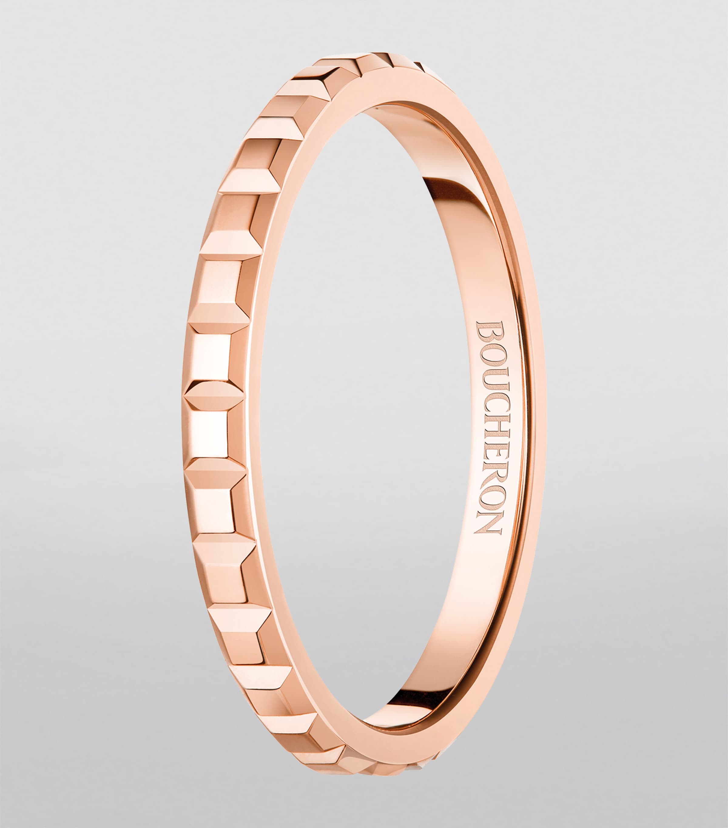 Mini Rose Gold Clou de Paris Wedding Ring