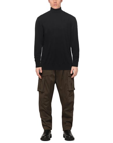 Man Turtleneck Black Size L Wool, Cotton