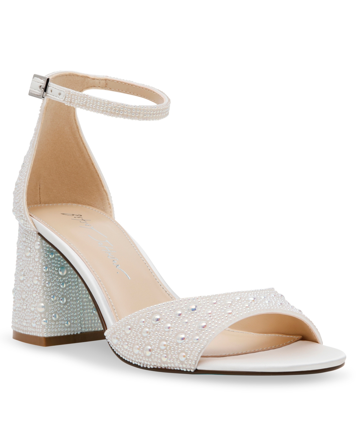 Women's Kami Block Heel Dress Sandals - Pearl