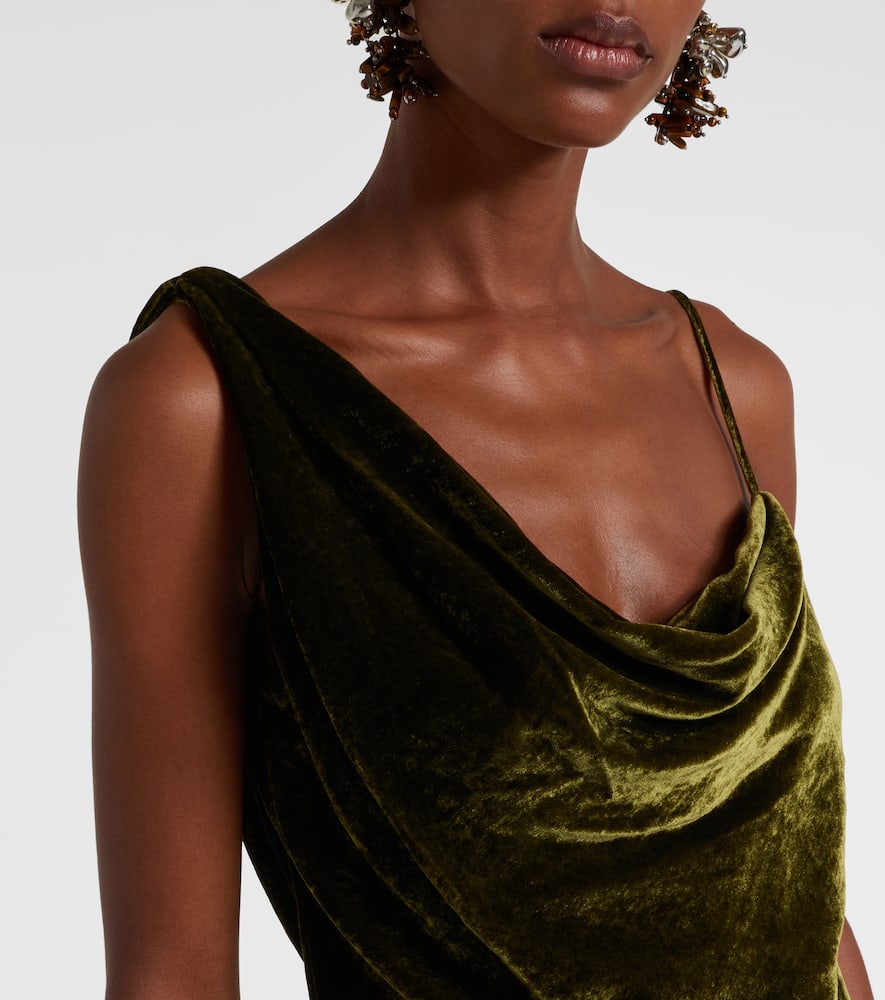 Draped velvet top