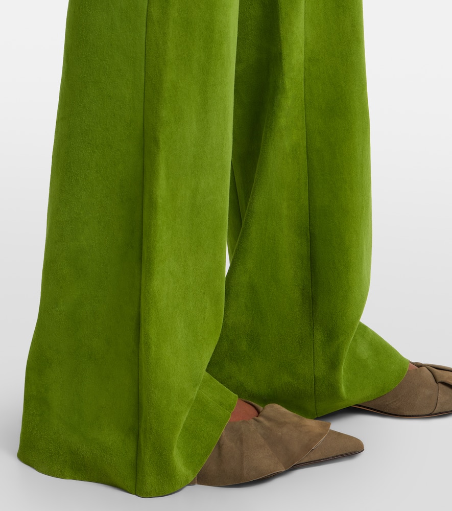 Gege suede flared pants