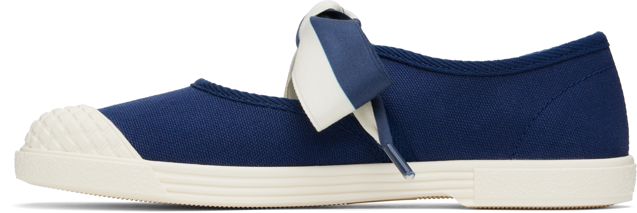 Valentino Garavani Blue & Off-White Bay By Bay Ballerina Sneakers
