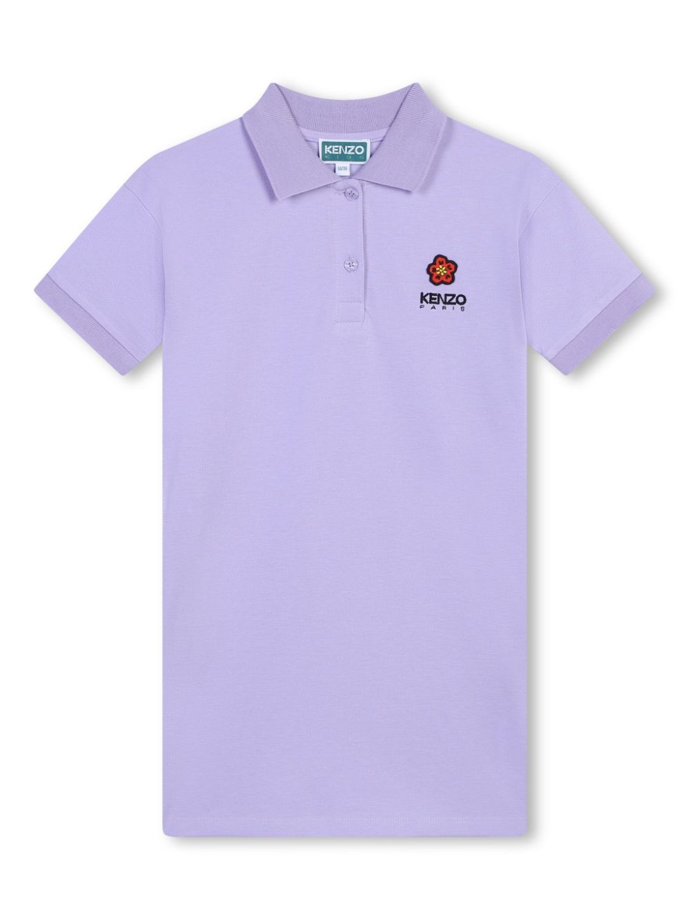 Boke Flower cotton polo dress - Purple