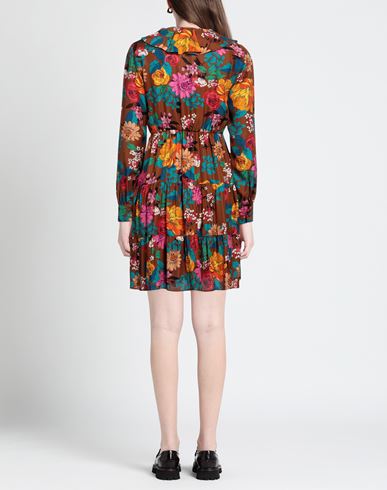 Caliban Woman Mini dress Brown Size 6 Viscose