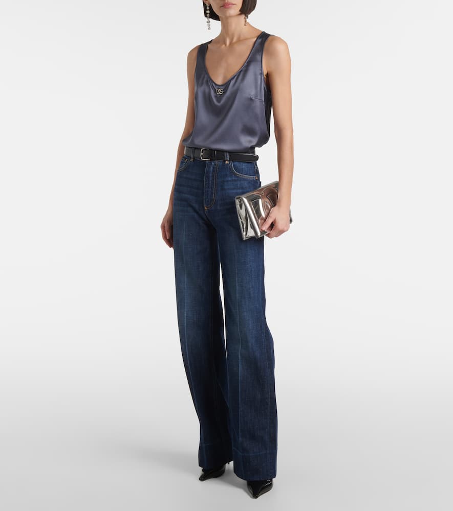 Silk-blend top