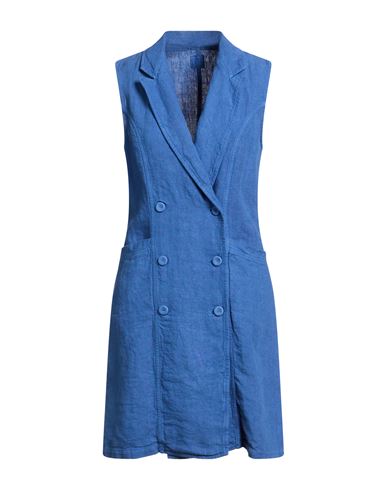 Woman Mini dress Blue Size 6 Linen