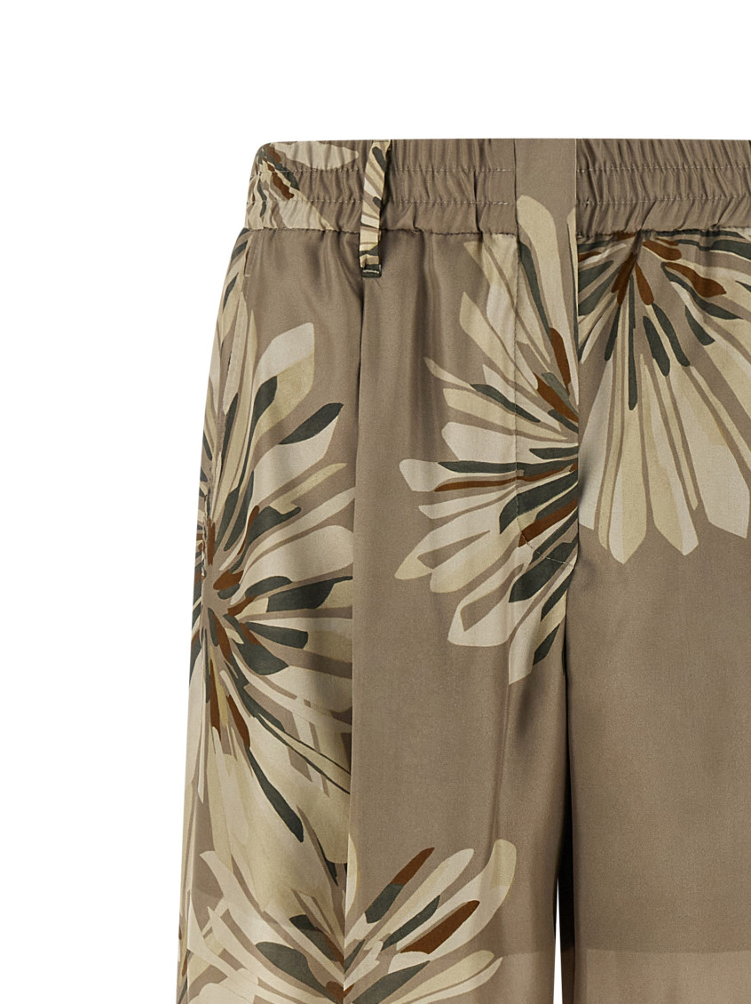 Printed Silk Trousers