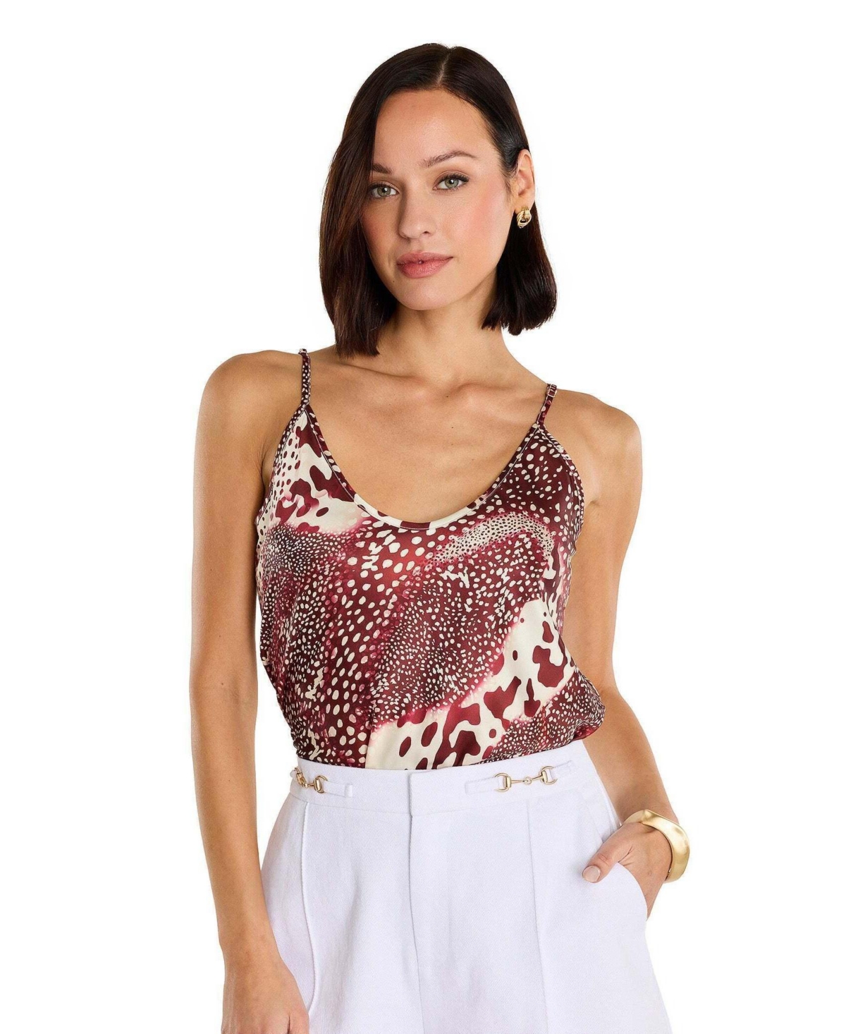 Women's Yara Silk Camisole - Garnet crush