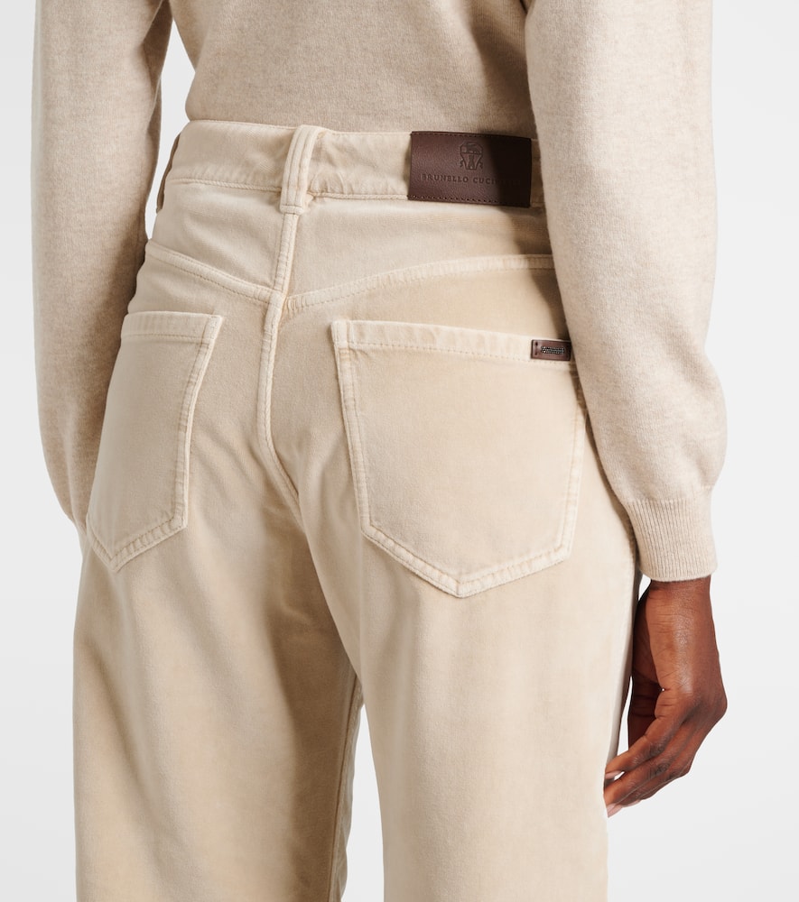 Dyed cotton wide-leg pants