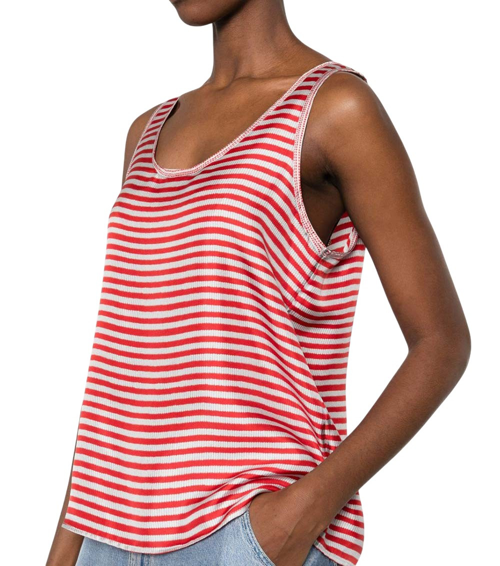 Striped Silk Top