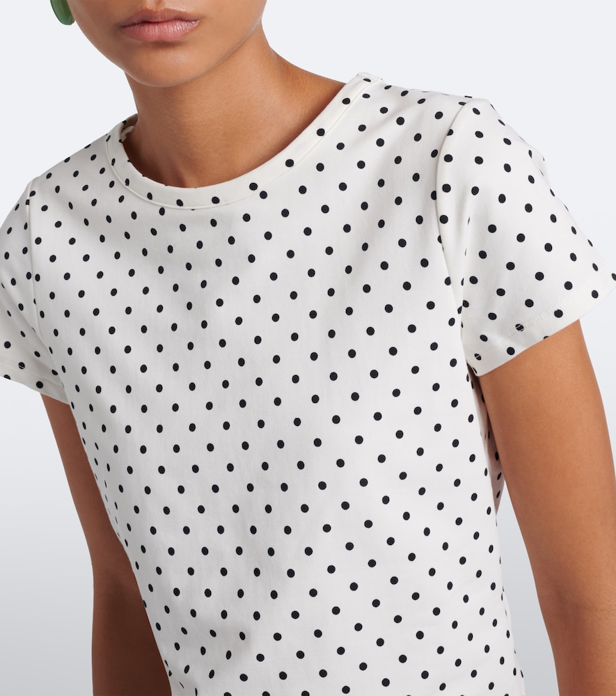 Tommy polka-dot cotton-blend jersey T-shirt