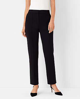 Ann Taylor The Pintucked Straight Leg Pant in Double Knit