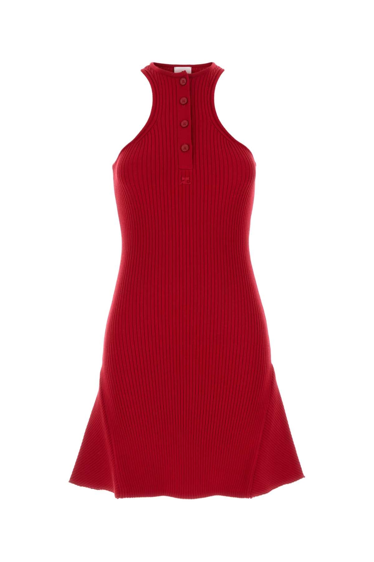 Courreges Knit Dress — Red