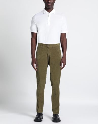 Man Pants Military green Size 30 Cotton, Elastane
