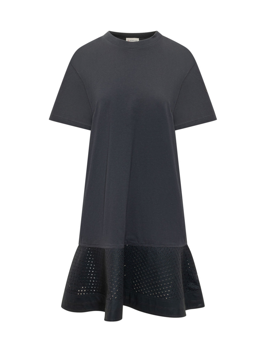 Black Round Neck Midi Dress